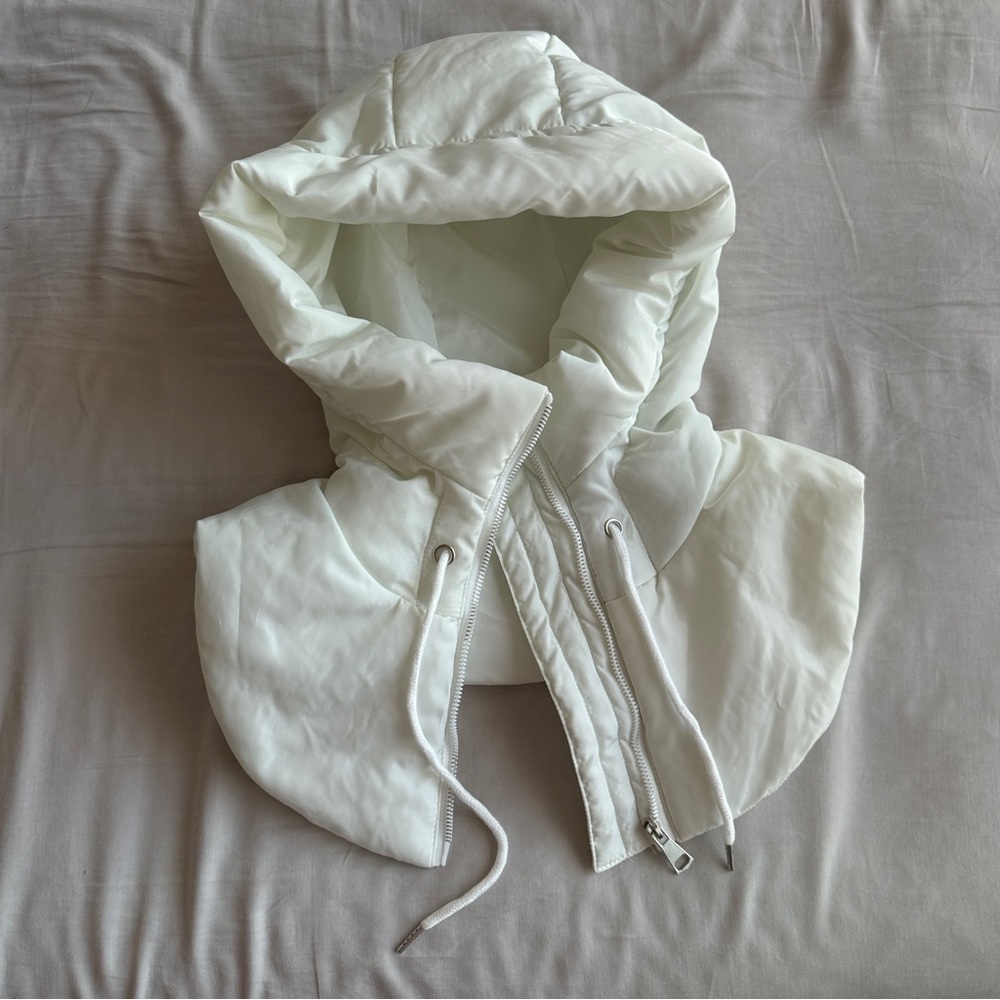 White Hooded Scarf